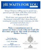 March 2025 Calendar (Updated) & Parish Adoration