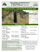Weekly Bulletin for August 25, 2013