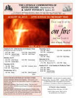 Weekly Bulletin for August 18, 2013