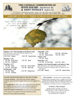 Weekly Bulletin for January 25, 2015