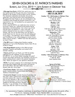 Weekly Bulletin for July 21, 2019