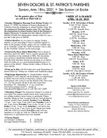 Weekly Bulletin for April 18, 2021