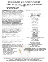 Weekly Bulletin for July 5, 2020