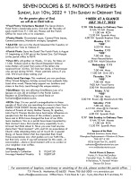 Weekly Bulletin for July 10, 2022