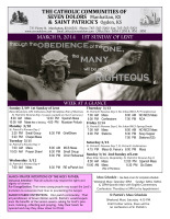 Weekly Bulletin for March 9, 2014