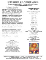 Weekly Bulletin for June 6, 2021