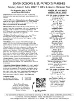 Weekly Bulletin for August 14, 2022