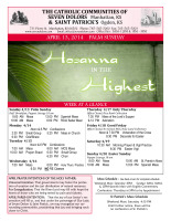 Weekly Bulletin for April 13, 2014