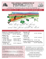 Weekly Bulletin for September 21, 2014
