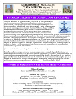Bulletin for 8 March Español