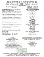 Weekly Bulletin for December 6, 2020