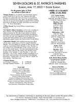 Weekly Bulletin for April 17, 2022
