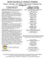 Weekly Bulletin for November 15, 2020