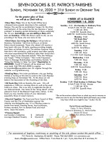 Weekly Bulletin for November 1, 2020