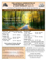 Weekly Bulletin for September 28, 2014