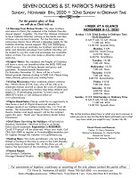 Weekly Bulletin for November 8, 2020