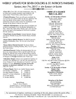 Weekly Update for May 7, 2017
