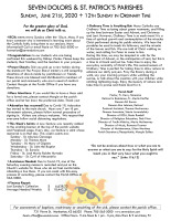 Weekly Bulletin for June 21, 2020