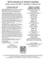 Weekly Bulletin for January 23, 2022