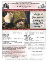 Weekly Bulletin for November 8, 2015