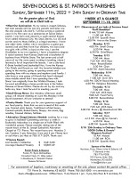 Weekly Bulletin for September 11, 2022